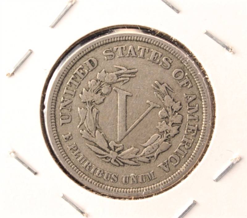 lot 12 image: 1883 NO CENTS LIBERTY OR V NICKEL VF