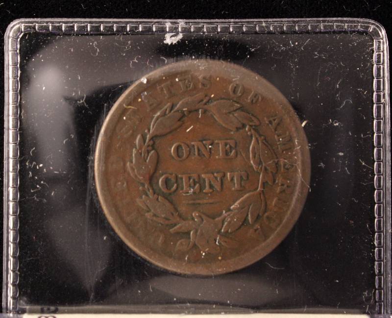 lot 25 image: 1838 CORONET HEAD US LARGE CENT VG