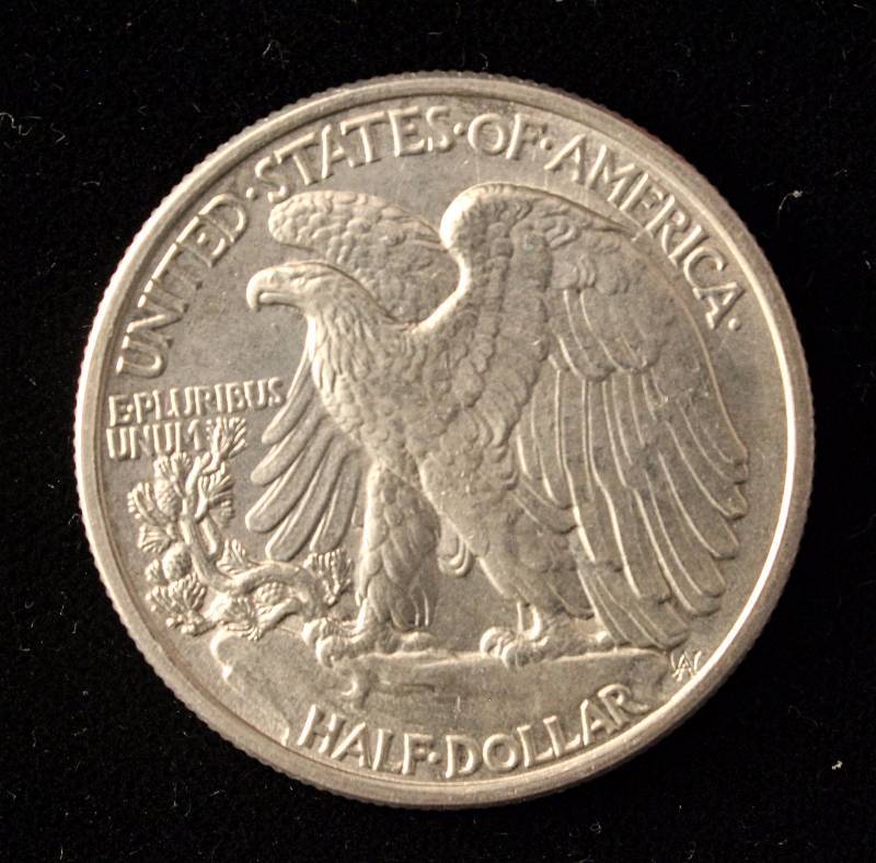 lot 13 image: 1936 WALKING LIBERTY SILVER HALF DOLLAR UNC