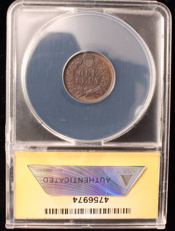 lot 38 image: 1891 INDIAN HEAD CENT AU55 ANACS