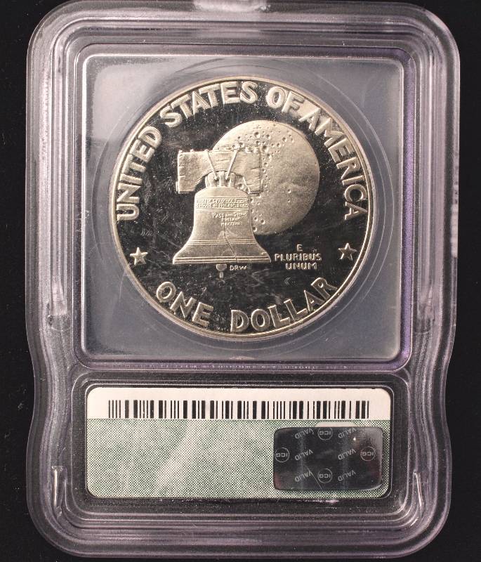 lot 41 image: 1976-S PROOF SILVER EISENHOWER DOLLAR PF69 ICG