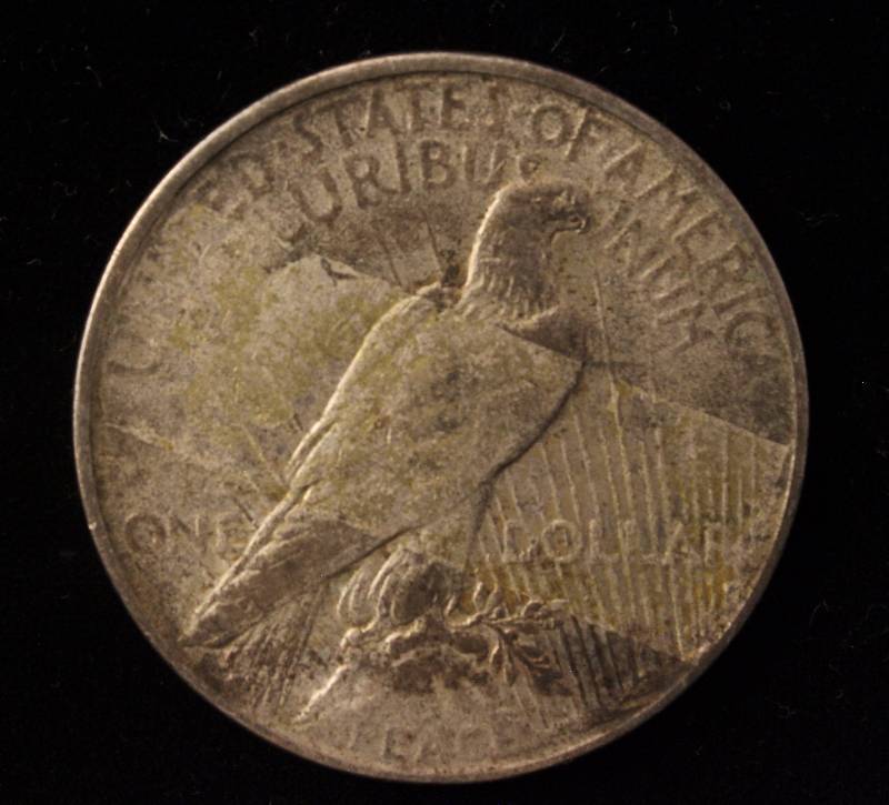 lot 42 image: 1927-D PEACE SILVER DOLLAR VF DETAILS