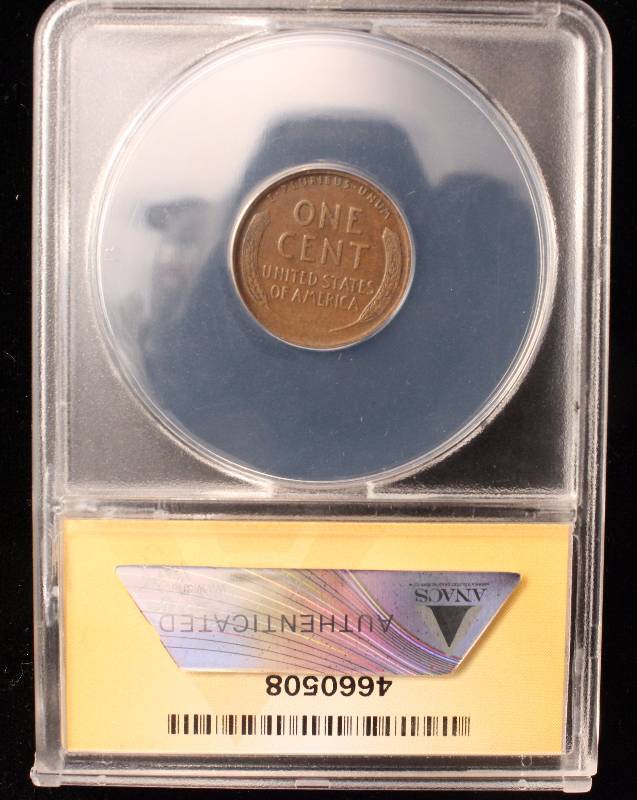 lot 54 image: 1912-D WHEAT CENT VF30 ANACS