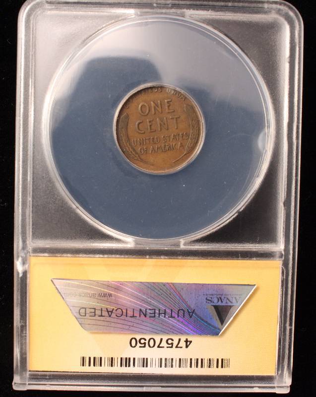 lot 55 image: 1912-S WHEAT CENT EF40 ANACS
