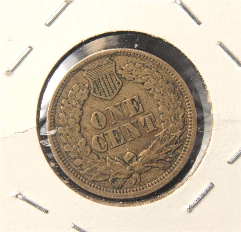lot 63 image: 1862 INDIAN HEAD CENT COPPER NICKEL VF
