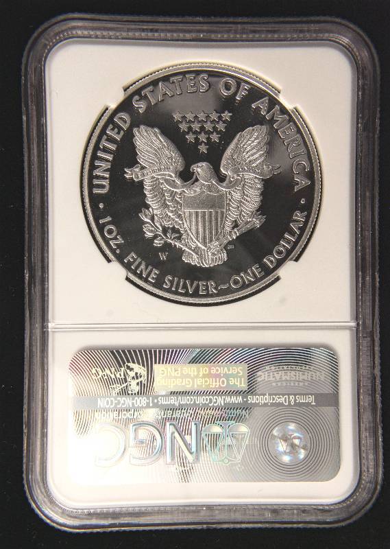 lot 80 image: 2015-W PROOF AMERICAN SILVER EAGLE PF69 ULTRA CAMEO NGC