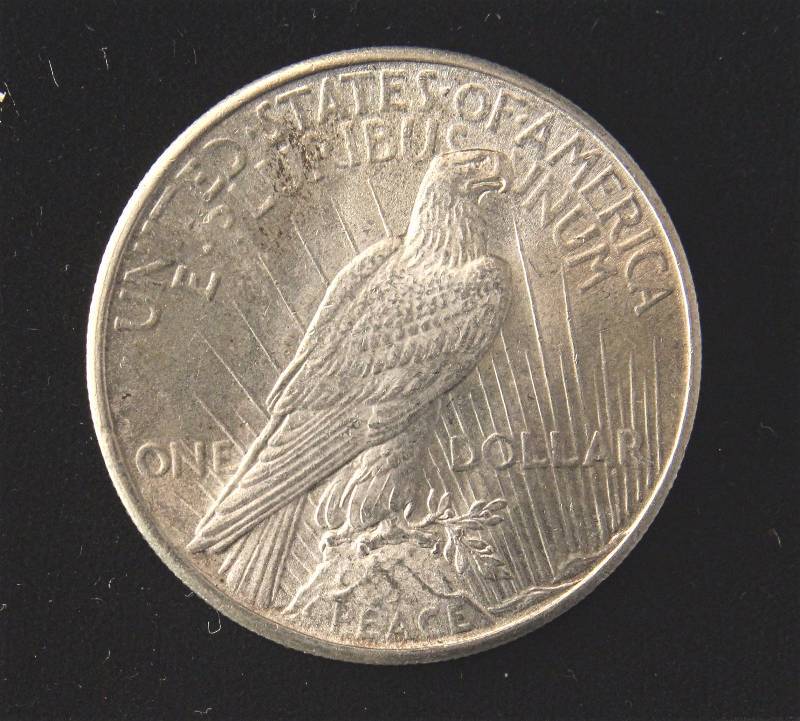 lot 153 image: 1925 PEACE SILVER DOLLAR BU UNC