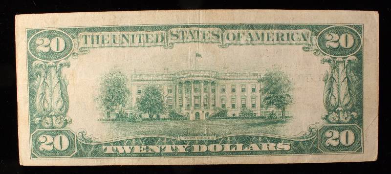 lot 09-A image: 1929 $20 MINNEAPOLIS MN NATIONAL CURRENCY MIDLAND NATIONAL BANK CHARTER 9409 VF