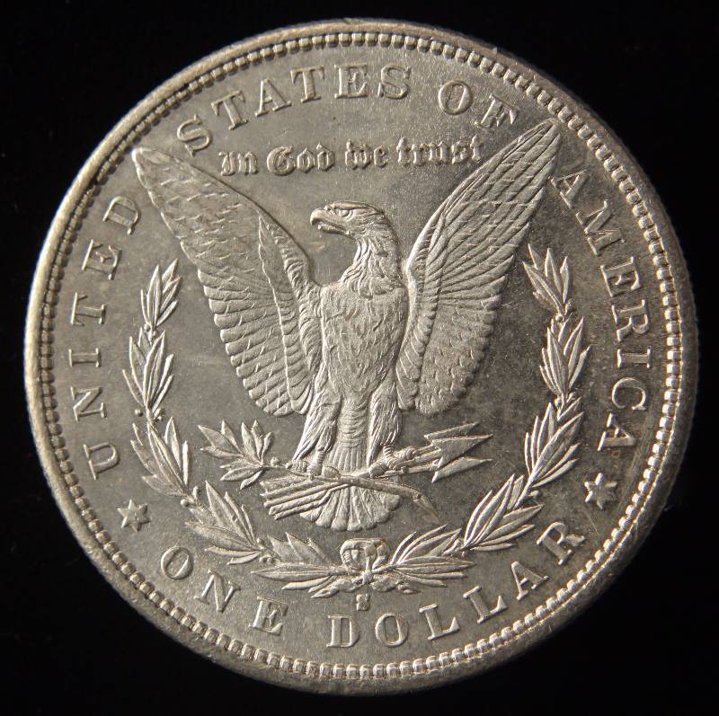 lot 34 image: 1881-S MORGAN SILVER DOLLAR GEM BU