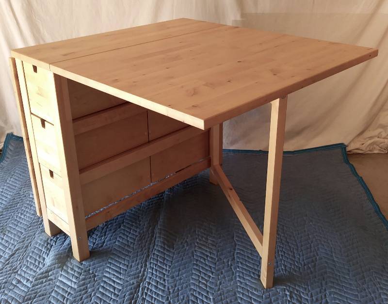 lot 7 image: Solid Wood Potable and Convertible Island  Table