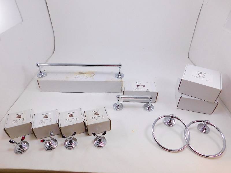 Lot of New Polished Chrome Bathroom Fixtures