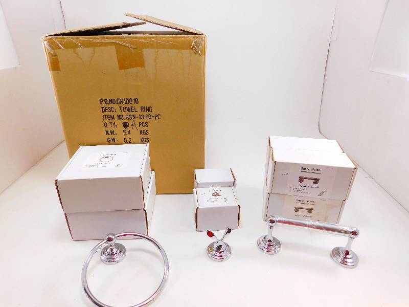 Lot of New Polished Chrome Bathroom Fixtures