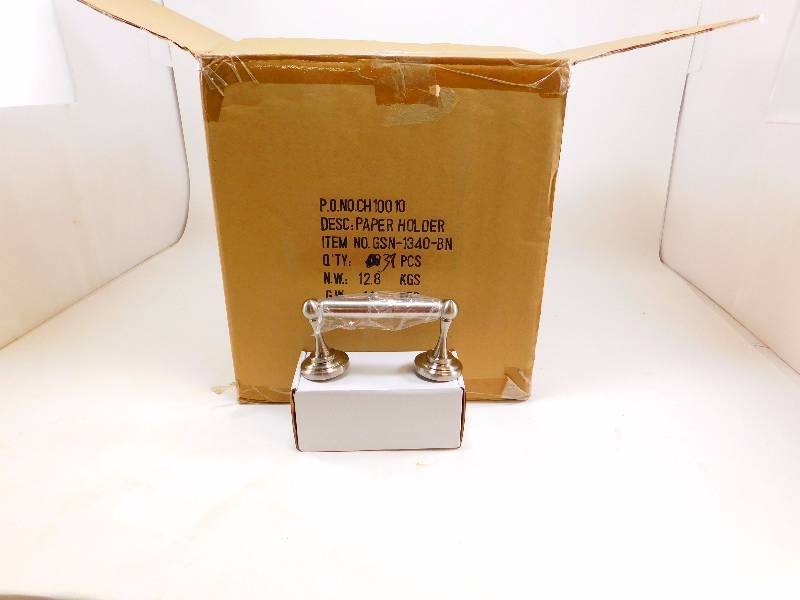 Lot of (36) New Brushed Nickel Toilet Paper Holders
