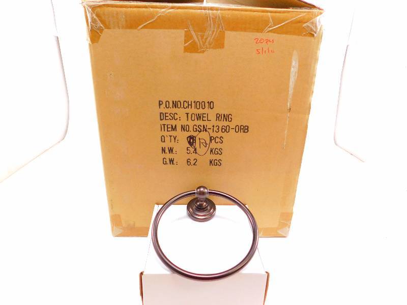 Lot of (12) New Oil-Rubbed Bronze Towel Rings