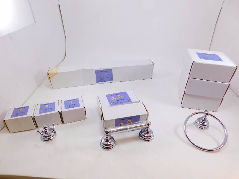Lot of New Polished Chrome Bathroom Fixtures
