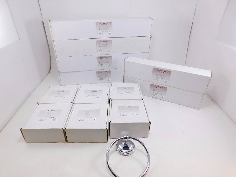 Lot of New Polished Chrome Bathroom Fixtures