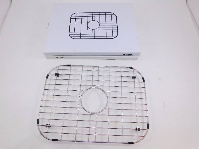 Stainless Steel Bottom Sink Grid with Black Rubber Feet