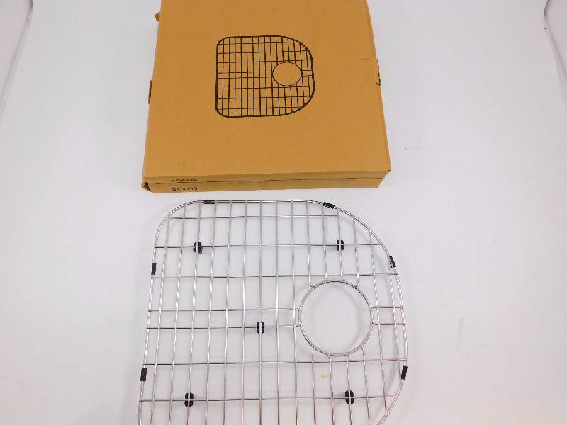 Stainless Steel Bottom Sink Grid with Black Rubber Feet
