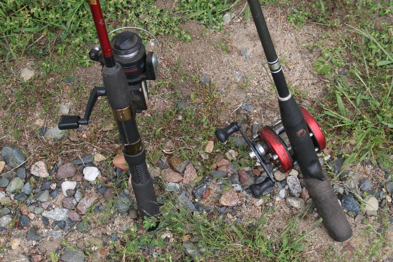 Two Fishing Poles with Reels