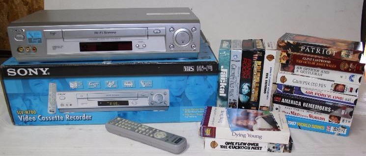 VHS Players with Some VHS Tapes