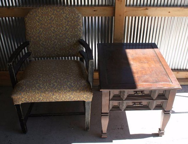 Vintage Chair and End Table