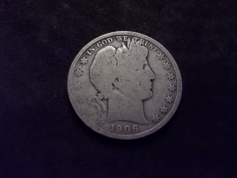 1906 D Barber Half Dollar