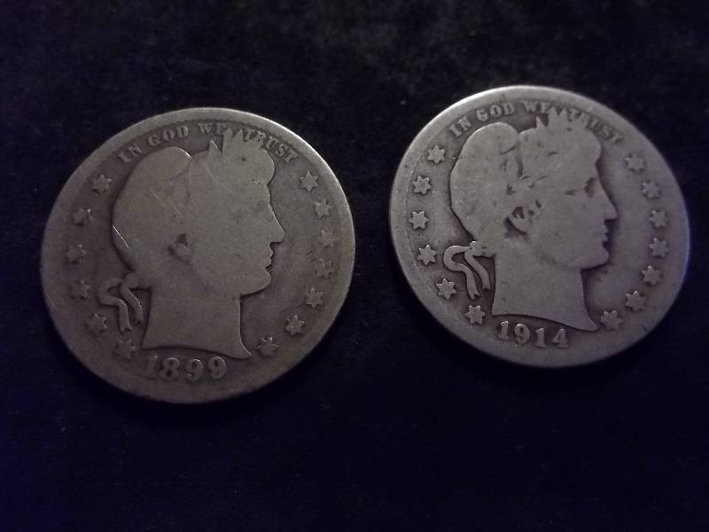1899, 1914 Barber Quarters