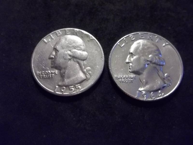 1955, 1964 D Washington Quarters