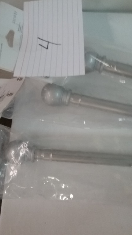 3x Silver Curtain Rods