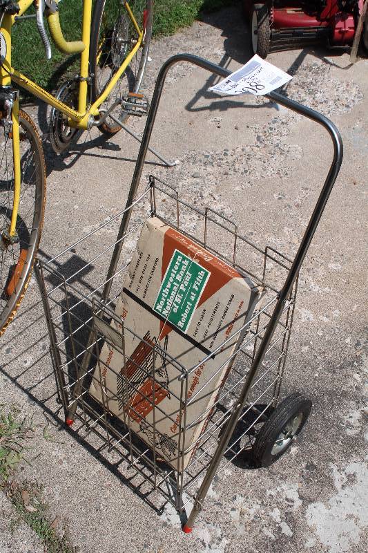 lot 208 image: Portable BBQ, Collapsible Utility Cart