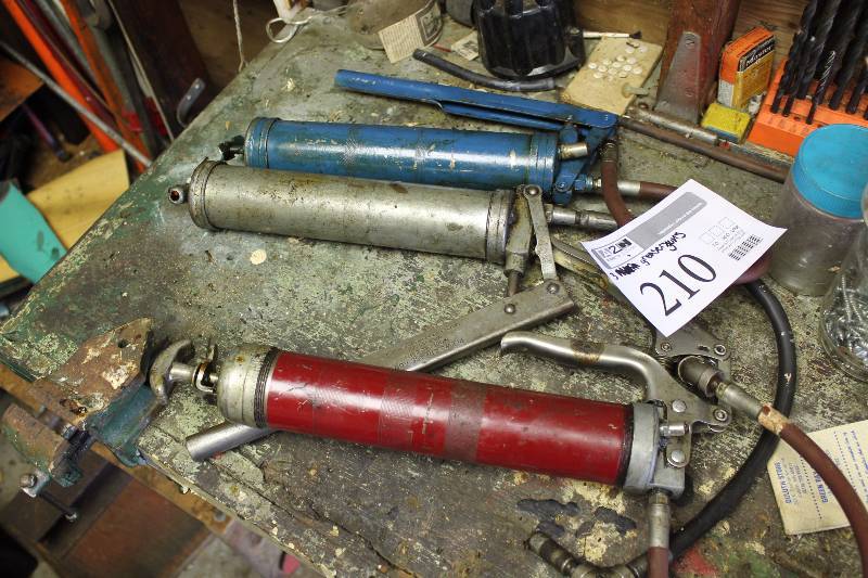 lot 210 image: Lot of (3) Grease Guns