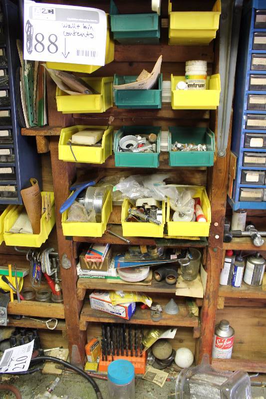 lot 88 image: Organizer Bins, Hardware, Drill Bit Sets, And More