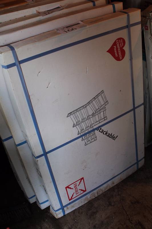 lot 166 image: Lot of (2) Stackable Storage Racks