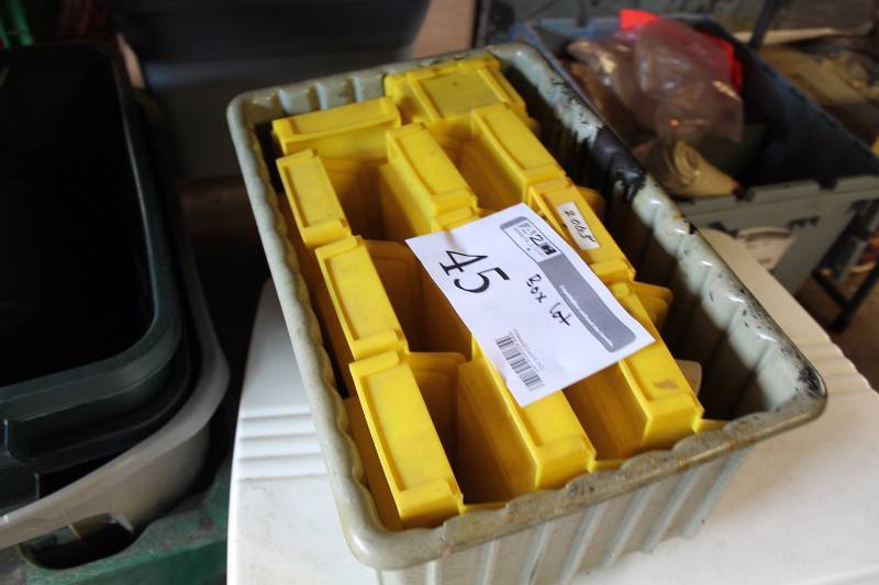 lot 45 image: Box Lot of Plastic Storage Organizer Trays