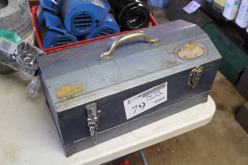 lot 79 image: Tool Box w Hand Tools, Hardware