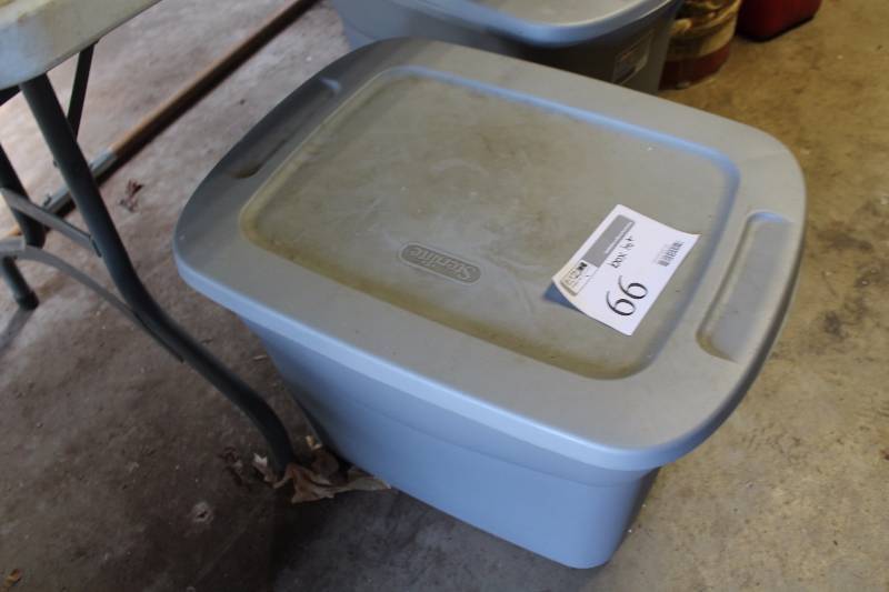 lot 66 image: Plastic Bin Lot Includes DVDs, Screen Saver, And More