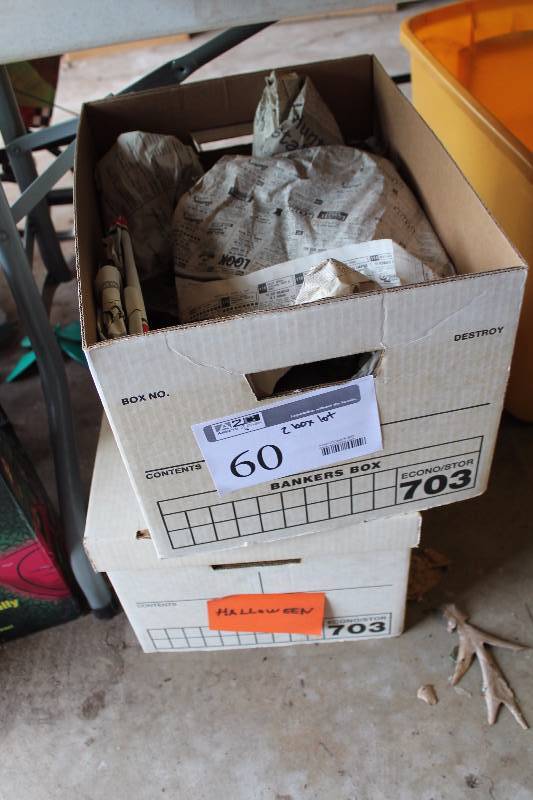lot 60 image: Lot of (2) Boxes of Home Dcor
