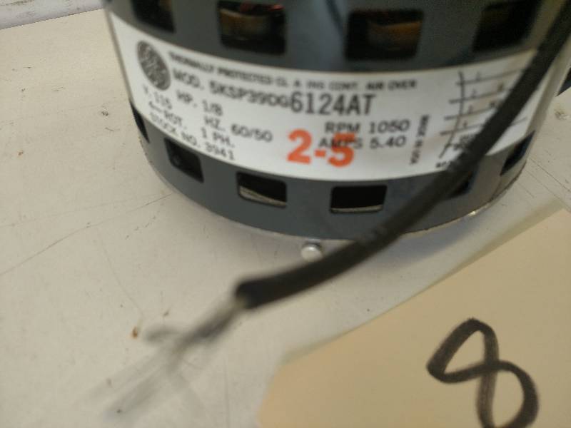 lot 8 image: GE 18 hp. Motor, 115v, 1 phase, Ne...