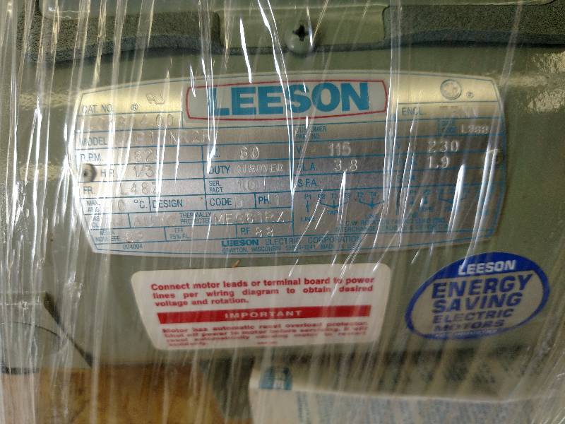 lot 12 image: Leeson 13 hp. Motor, 115230v, 1 p...