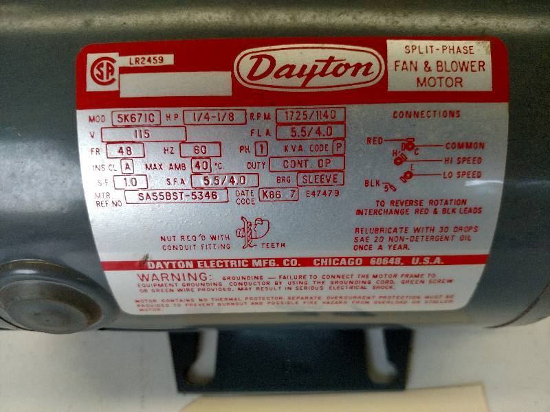 lot 29 image: Dayton 14 hp. Fan & Blower Motor, ...