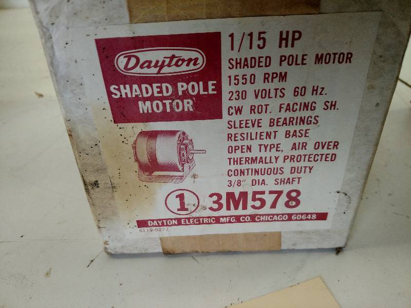 lot 33 image: Dayton 115 hp. Motor, 230v, 1 phas...