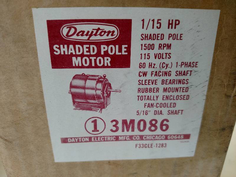 lot 34 image: Dayton 115 hp. Motor, 115v, 1 phas...