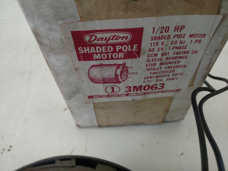 lot 37 image: Dayton 120 hp. Motor, 115v, 1 phas...