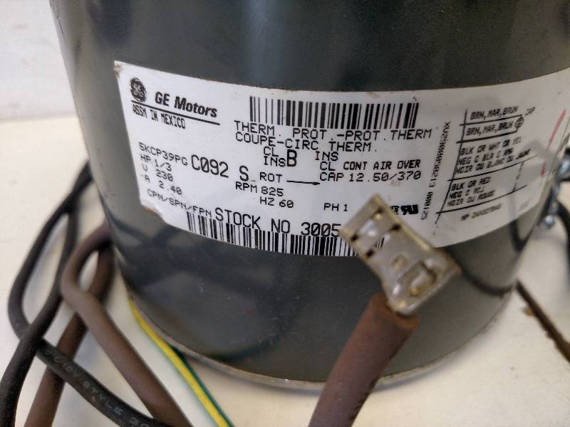 lot 48 image: GE 13 hp. Motor, 230v, 1 phase, Ne...