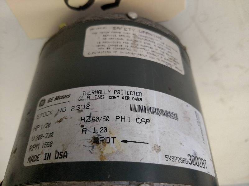 lot 50 image: GE 120 hp. Compressor Motor, 208-230v, 1 phas...