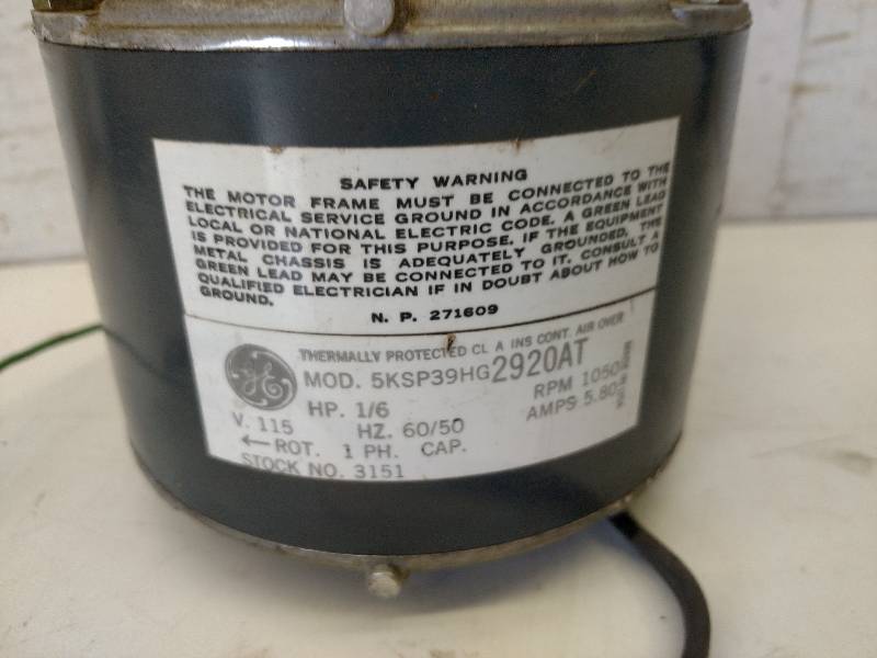 lot 51 image: GE 16 hp. Motor, 115v, 1 phase, Ne...