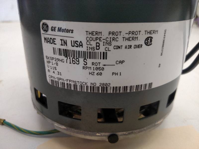 lot 56 image: GE 18 hp. Motor, 115v, 1 phase, Ne...