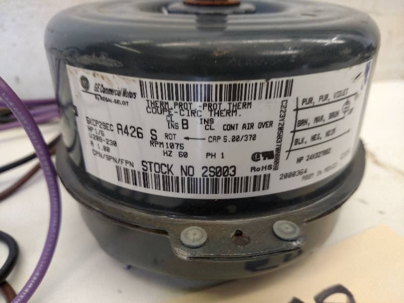 lot 58 image: GE 16 hp. Motor, 208-230v, 1 phase...