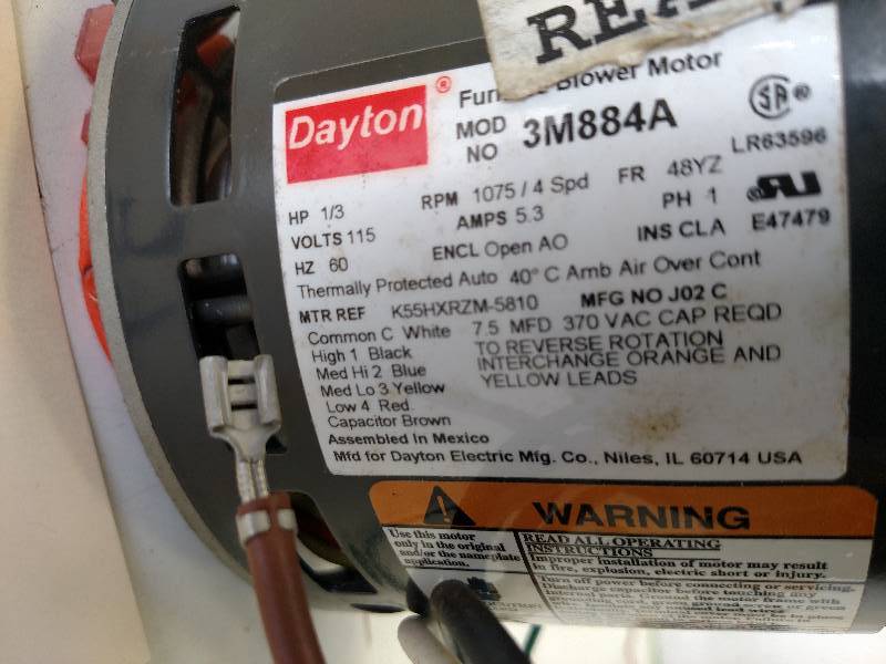 lot 59 image: Dayton 13 hp. Motor, 115v, 1 phase...