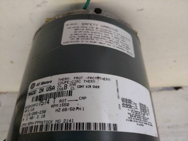 lot 62 image: GE 110 hp. Compressor Motor, 115208-230v, 1 ...